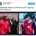 Zimbabwe Politician Chamisa Takes Heat on Twitter for Dressing Like Malema
