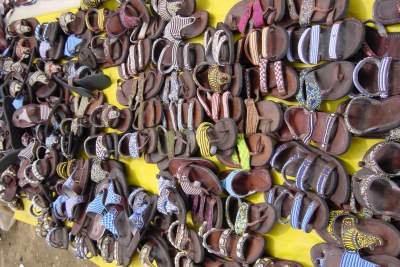 Leather sandals at Maasai Market, Nairobi