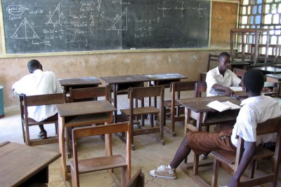 Students learn on their own at Saint Thomas Aquinas Secondary School while thousands of teachers are on strike in Ghana.
