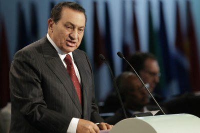 Former President Hosni Mubarak of Egypt.