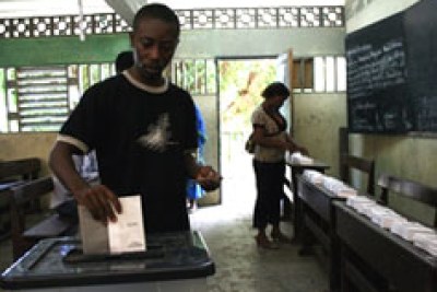 Jour de vote a Libreville (photo d'archives)