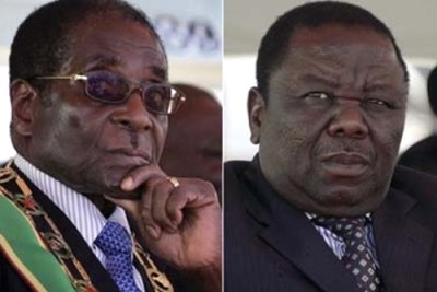 Zimbabwean President Mugabe and PM Tsvangirai