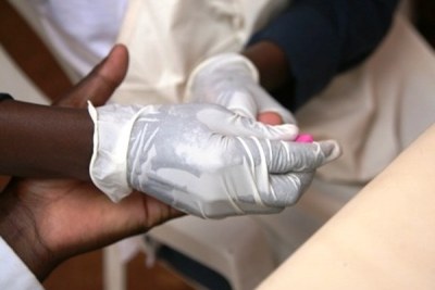 HIV testing in Uganda.