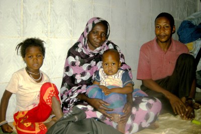 Former slave, Mattallah Ould M'Boirk, along with his family in Nouakchott (file photo).