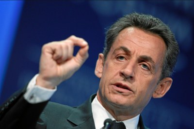 French President Nicolas Sarkozy at World Economic Forum.