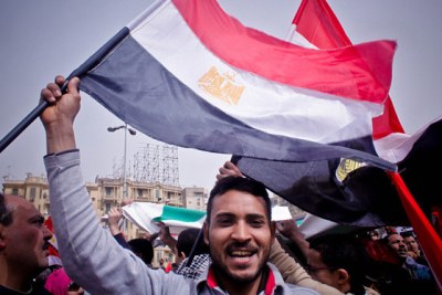 Egypt: Protesting at Tahrir Square.
