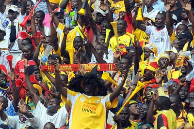Ugandan football fans.