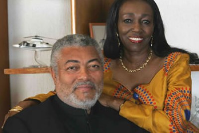 Former President Jerry John Rawlings and wife Nana Konadu Agyeman-Rawlings.
