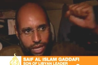 Muammar al-Gaddafi's son Saif al-Islam (file photo).