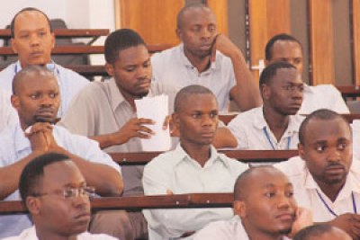 Interns attached to Muhimbili National Hospital (file photo): Tanzania's president cautioned striking interns that they may never qualify to become registered doctors.