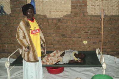 Une femme atteinte du choléra.