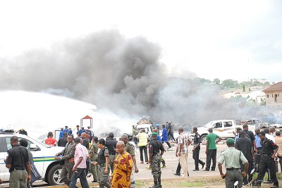 Suicide bombers are reported to have detonated explosives during a Sunday morning service in a church in Jos.
