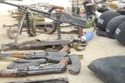 Arms recovered from gunmen in Borno