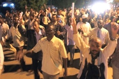 Demonstrations by Khartoum University students (file photo).