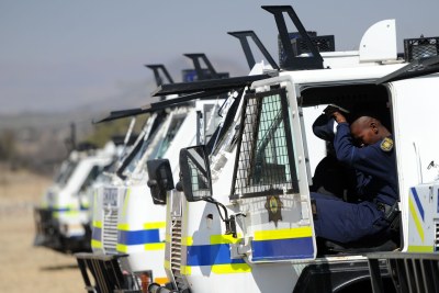 Police on standby at Marikana (file photo).