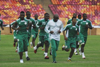 Nigeria's Super Eagles training