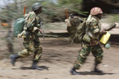 Kenya Defence Force jets attack al Shabaab stronghold of Kismayu in Somalia, destroying a warehouse and the armoury at the main airport.