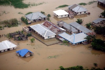 Submerged houses in Isoko area of Delta state