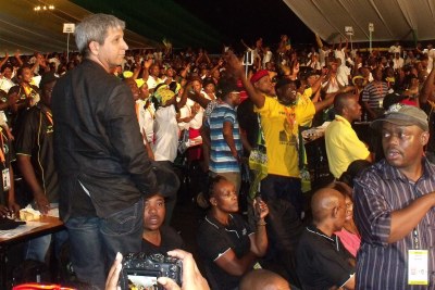 Supporters of the president of the ruling party, Jacob Zuma.