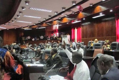 Members of the Liberian legislature in session (file photo).