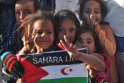 Camp de refugiés au Sahara Occidental