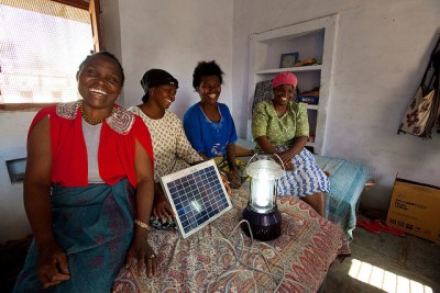 Participants from Liberia and Malawi who participated in a six-month solar engineering course.