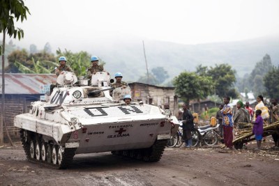 Des Casques bleus de la Mission des Nations Unies pour la stabilisation en RDC (MONUSCO)