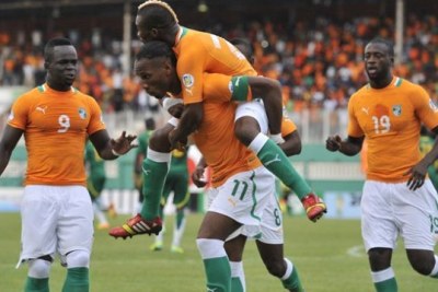 La Côte d'Ivoire dominant le Sénégal sur la marque de 3 à 1
