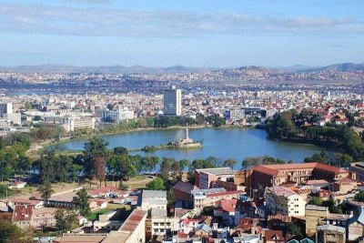Lac Anosy au centre d' Antananarivo, capitale de Madagascar.