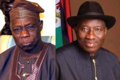 Olusegun Obasanjo former president of Nigeria and President Goodluck Jonathan