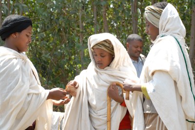 Role playing by participants in the Berhane Hewan project in Amhara, Ethiopia. The girls are highlighting how decisions, such as whom and when they will marry, are made about their lives without their consent (file photo).