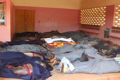 Morgue de Bangui, le 7 décembre 2013, lors d'une visite d'Amnesty , qui visitait Bangui pour faire une enquête sur des cas de violation des droits de l'homme.