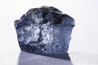 An exceptional 29.6 carat blue diamond recovered at the Cullinan mine in January 2014.