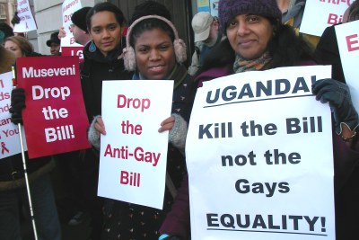 Protesters against Uganda Anti-Homosexuality Bill (file photo).