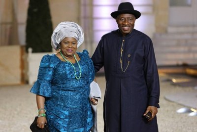 First Lady Patience Jonathan  and Goodluck Jonathan.