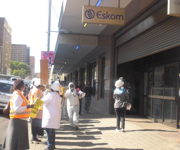 Protesters Gather Outside Eskom to Protest Nuclear Energy