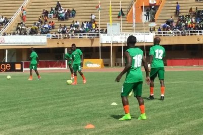 Zambia's Chipolopolo boys soccer players training. (file photo)
