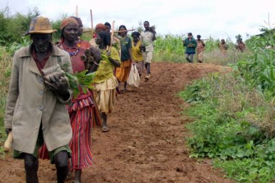 Ethiopian farmers (file photo).