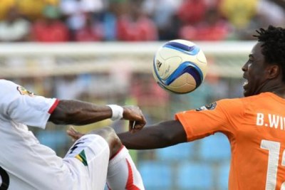 Confrontation Côte d'Ivoire contre Guinée (1 - 1 ) lors de la CAN 2015 en Guinée Équatoriale