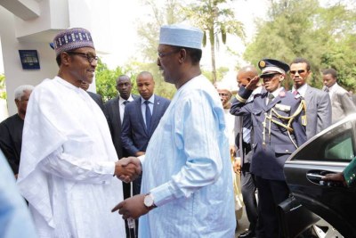 Idris Derby, the president of Chad with President Muhammadu Buhari in Abuja (file photo).