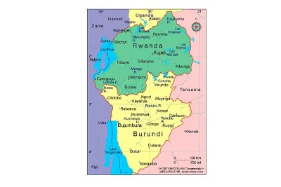 Rwanda/Burundi map