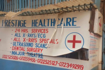 Prestige Healthcare clinic in Githurai 44 which is run by Mugo wa Wairimu.
