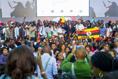 Tony O. Elumelu with the 1,000 entrepreneurs representing 51 African countries from the 2015 class of the $100 million Tony Elumelu Entrepreneurship Programme during the entrepreneurship boot camp in Ota, Nigeria in July.