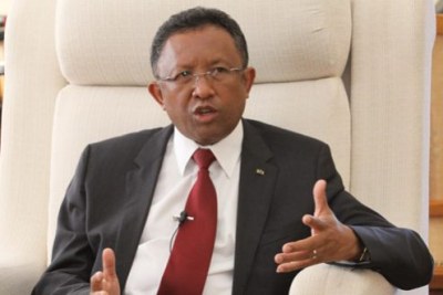 Hery Rajaonarimampianina, président de Madagascar.