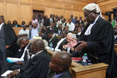 Court proceedings on the teachers salary increment case (file photo).