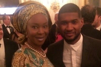 Wellbeing Africa Foundation founder Toyin Saraki attended a White House tribute to Ray Charles. Usher (right) was among the performers.