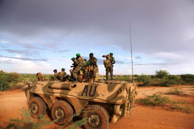 Des troupes de l’Union africaine (UA) dans la région de Gedo, en Somalie.