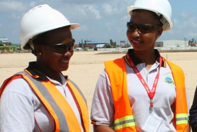Female engineers in Tanzania.