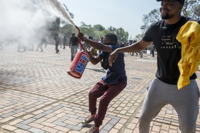 Student protest at the University of Witwatersrand.