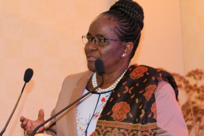 Dr. Pelonomi Venson-Moitoi, ministre des Affaires étrangères et de la Coopération internationale du Botswana.